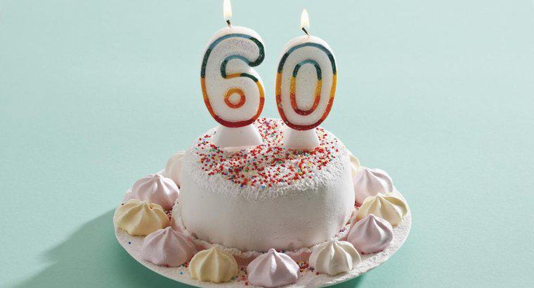 Quali sono i colori del sessantesimo compleanno?