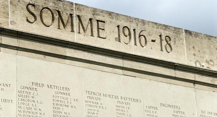 Quante persone morirono nella battaglia della Somme?